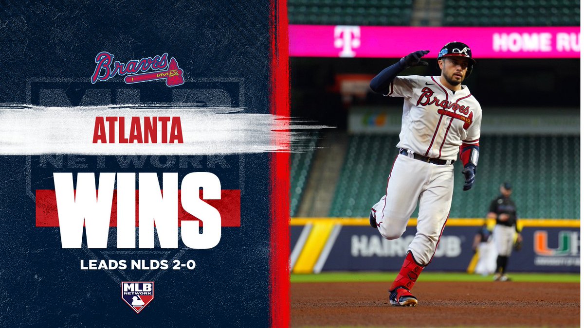 MLB Network (@mlbnetwork) on Twitter photo The <a href="/Braves/">Atlanta Braves</a> take a 2-0 series lead! Postgame coverage on #MLBTonight starts NOW The <a href="/Braves/">Atlanta Braves</a> take a 2-0 series lead! Postgame coverage on #MLBTonight starts NOW