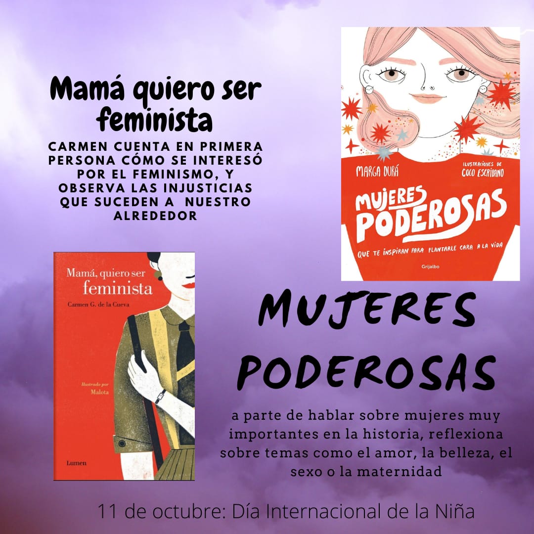 8_mzgz's tweet photo. Hoy os traemos una recomendación de lecturas para niñas jovenes y adolescentes como parte de nuestra semana de celebración por el Día Internacional de la Niña el 11 de octubre. 💜♀️

#8MZaragoza #8M #DíaInternacionalDeLaNiña https://t.co/smbLHg2pLQ