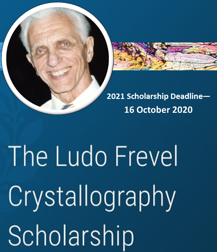 Are you a graduate student studying crystallography? It’s time to upload your applications for the 2021 Ludo Frevel Crystallography Scholarship. 

Deadline - October 16th! 

Find out more information - ow.ly/QV4550BggB0]