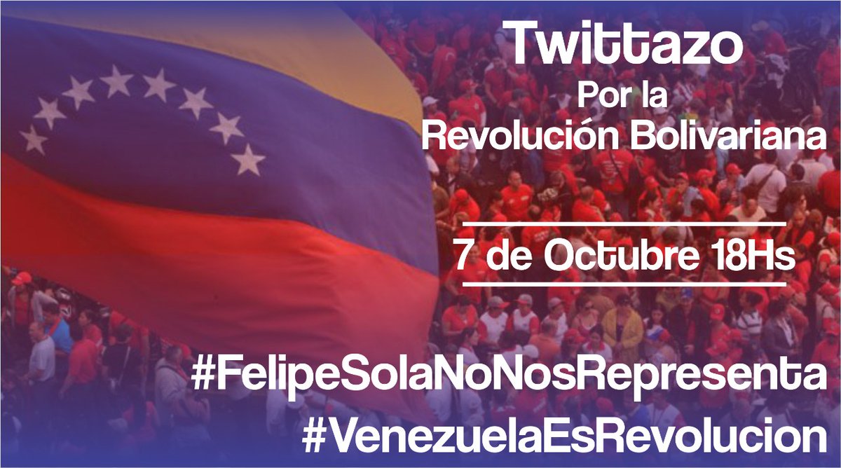 *Venezuela es Revolución*
Los lacayos del imperialismo amedrentan a la Revolución. Es necesaria la solidaridad de los pueblos.
#FelipeSolaNoNosRepresenta
#VenezuelaEsRevolucion
🇻🇪✊🏽