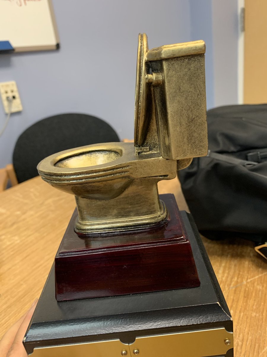 Ready to pass this beauty on. #pfdweek20 🎤 karaoke golden bowl award!! 🥈 🥇 🥉