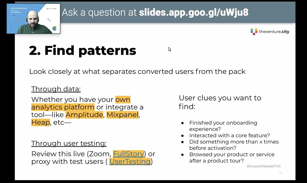 Our VP of Product, David Marcus, delivered a great session today on the best ways to attract, retain, and convert users of your digital product.

Take your startup to the next level with #GrowthWeekTVC!
🚀🚀🚀🚀🚀
#digitalproduct #userjourney #Saas