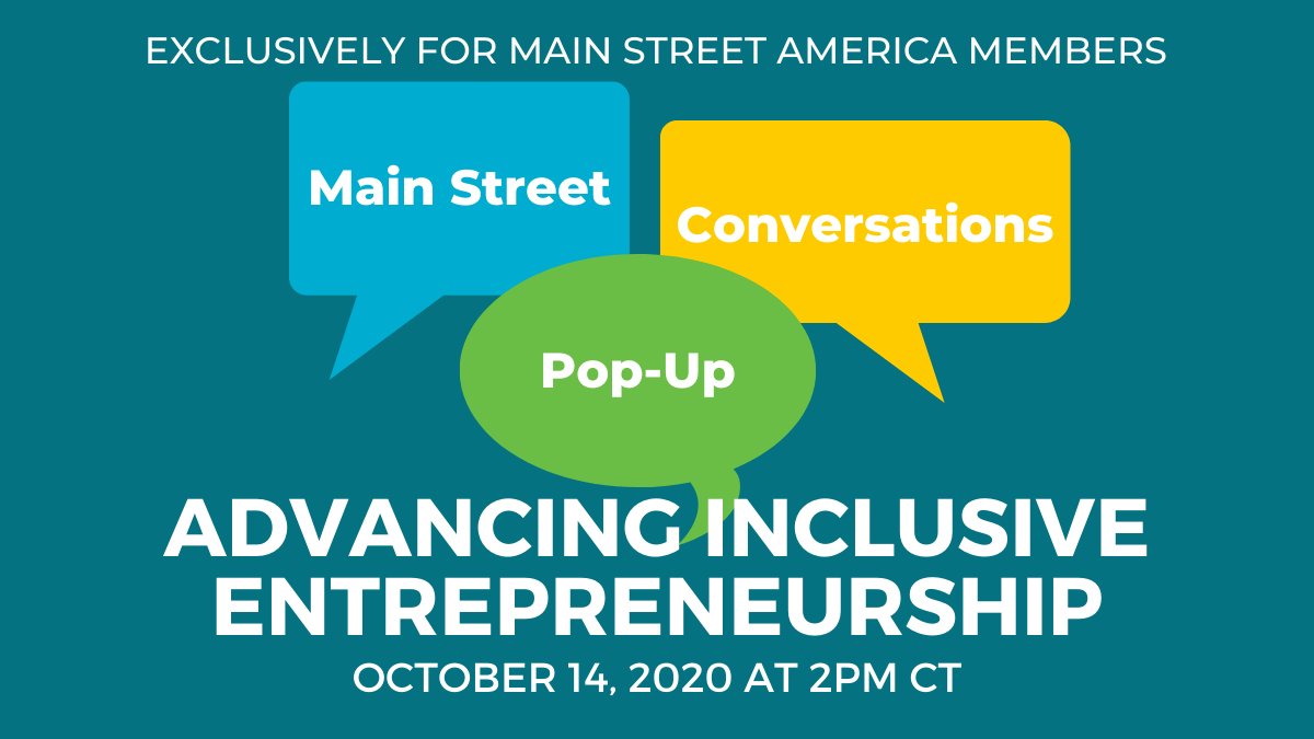 We are excited to announce the next session in our new Pop-up Conversations series, exclusively available to Main Street America members! Join these casual meet-ups organized around a common topic and facilitated by NMSC staff. Join us next week: https://t.co/1ao55j8Xky https://t.co/7TIzL5O7mD