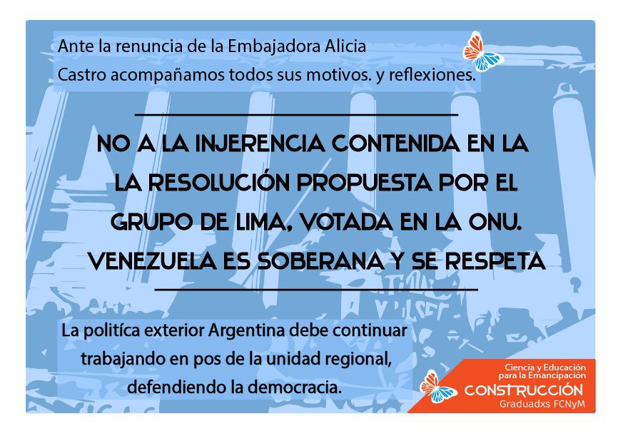 Alicia Castro (@aliciacastroar) on Twitter photo 