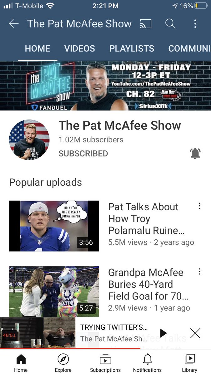 Fumblee's tweet image. #oneofmcafeesmillion #oneofmcafeesmillions #forthebrand @PatMcAfeeShow #mcafeemafia Thanks for the content and keep it up!