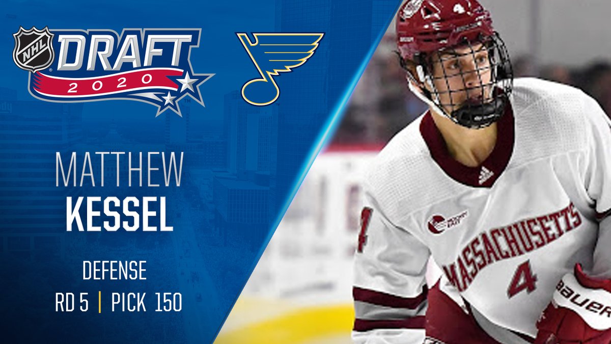 With our fifth-round pick (No. 150 overall), we've picked defenseman Matthew Kessel. #stlblues #NHLDraft