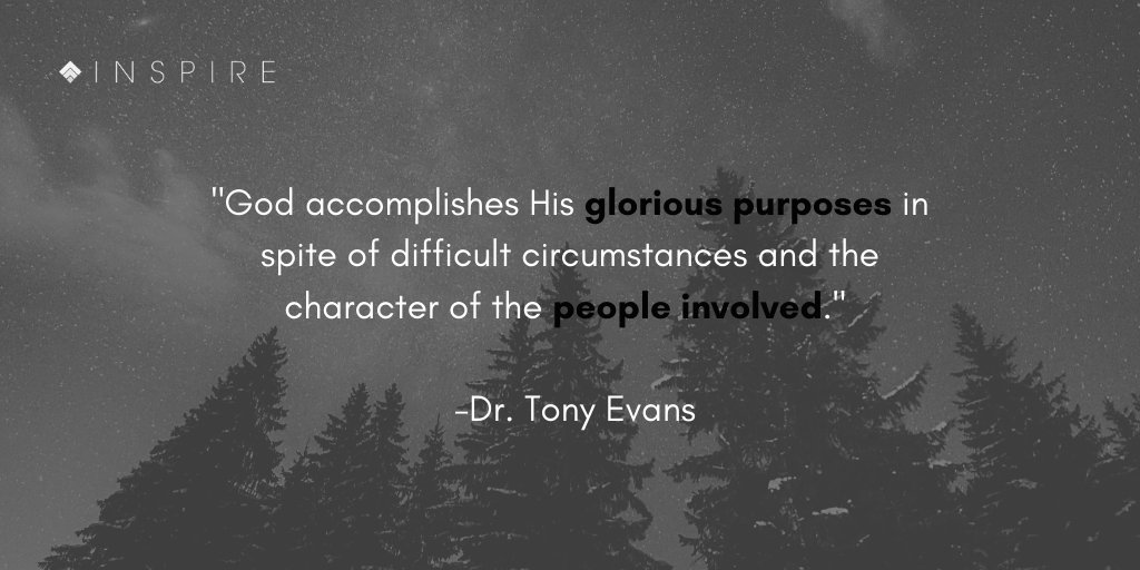 "God accomplishes His glorious purposes in spite of difficult circumstances and the character of the people involved. If He can use the people listed in Matt 1:2-16 to bring the Christ into the world, God can surely use you too." - <a href="/DrTonyEvans/">Tony Evans</a>