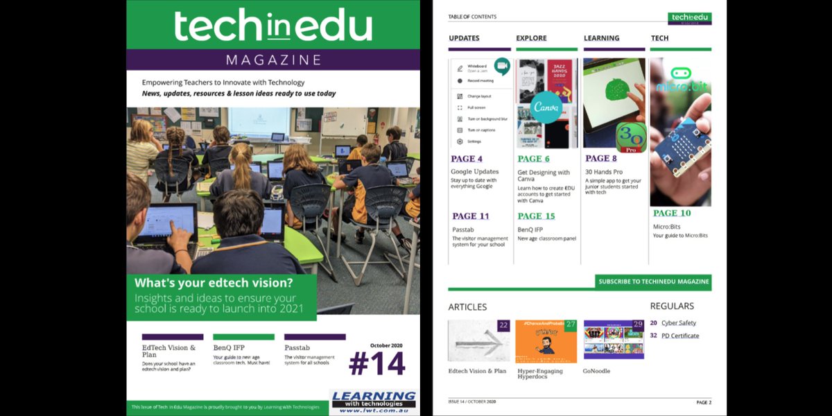 Hot off the press is our biggest and best issue yet😀
Free as always: techinedumag.com
Featuring <a href="/GoogleForEdu/">Google for Education</a> <a href="/microbit_edu/">Micro:bit Educational Foundation</a> <a href="/deanpearman/">Dean Pearman</a> <a href="/JJPurtonJones/">JJ Purton Jones</a> <a href="/canva/">Canva</a> <a href="/30hands/">30Hands Learning</a> <a href="/BenSandison/">Ben Sandison</a> <a href="/GoNoodle/">GoNoodle - find us on BSKY!</a> <a href="/telethonkids/">telethonkids</a> <a href="/BenQ_AU/">BenQ Australia and New Zealand</a> <a href="/_informempower/">Inform & Empower</a> 
#aussieED