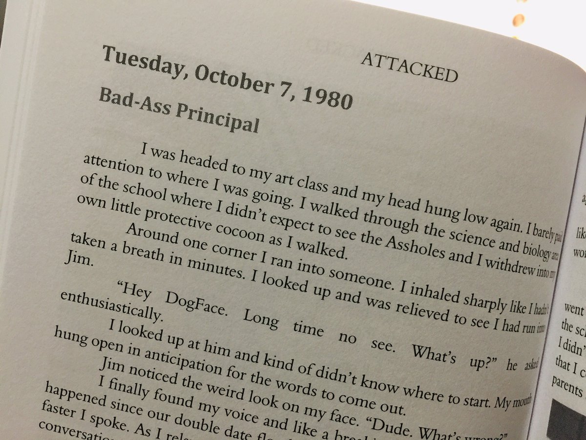 pitchtvshow's tweet photo. 40 years ago today my ex-marine principal offered to help me move schools because of the attacks. I refused. Why should I have to change my life? Those assholes should have to change theirs! Attacked! on Amazon #bullied #NationalBullyingPreventionMonth https://t.co/Ahsno7W7Ho