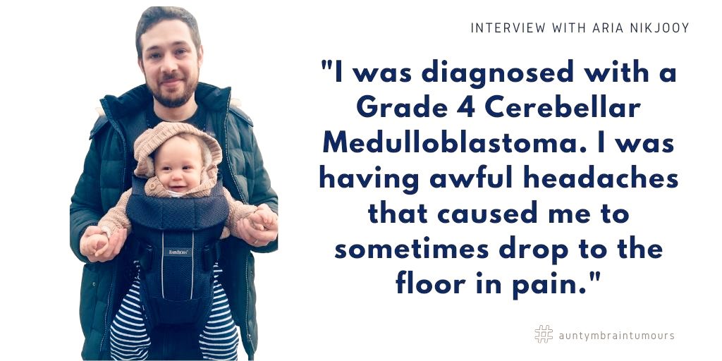 Aria Nikjooy, a Paediatric Trainee Doctor was diagnosed with brain cancer. He has published a book for children to help them understand serious illness in a parent.... auntymbraintumours.com/book-helps-chi… #braincancer #cancer