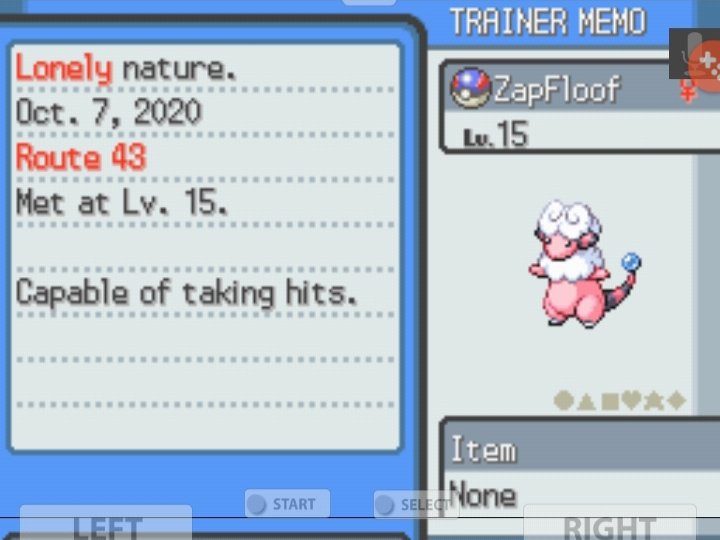 Back at it and already caught my newest party member on the way to Lake of Rage:ZapFloofGot a electric type finally.