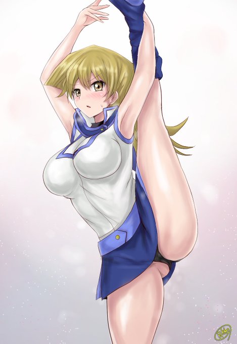 遊戯王GX,天上院明日香さんi字バランス,制服&サイバーチュチュコスver 