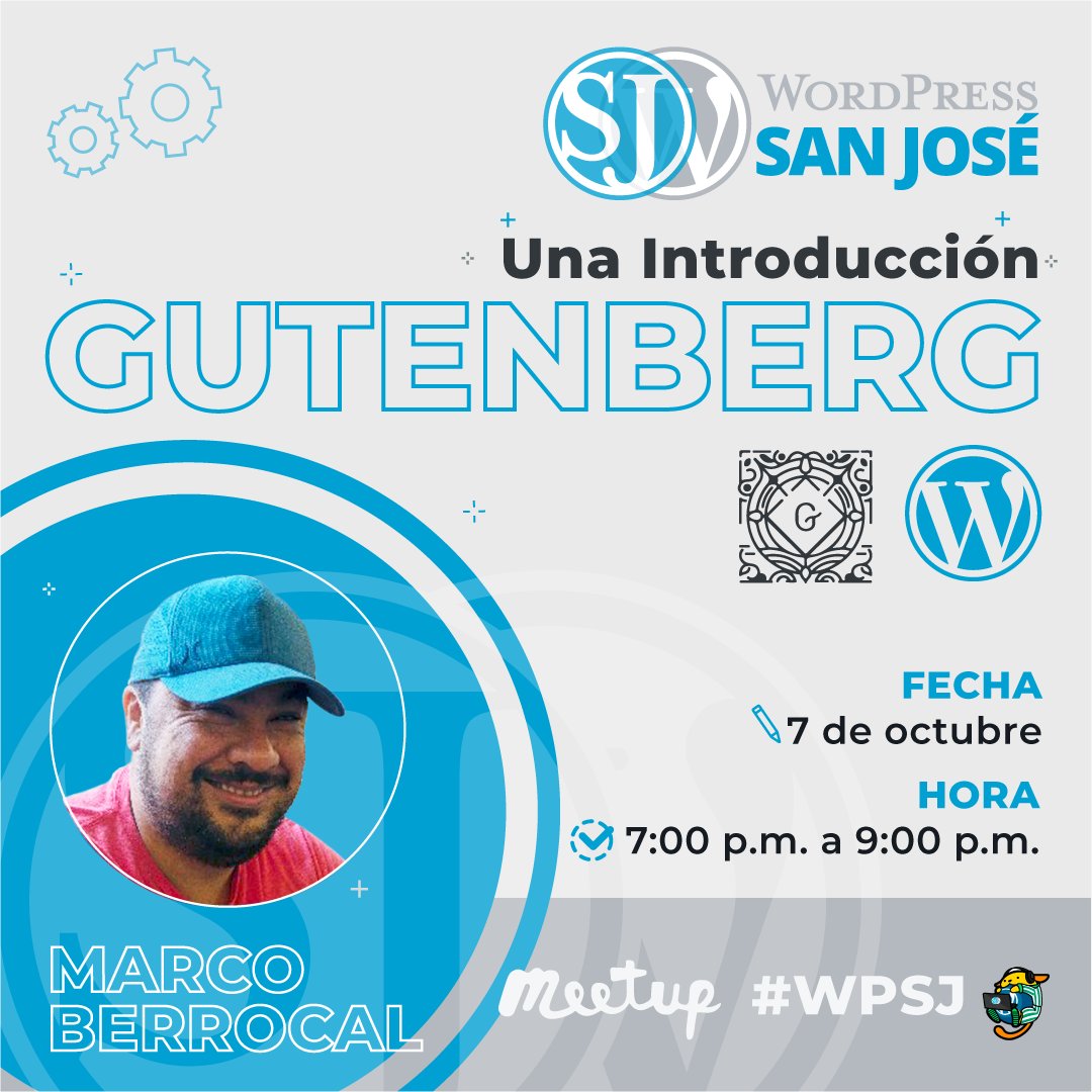 MeetUp hoy! Un tema introductorio. #Gutenberg