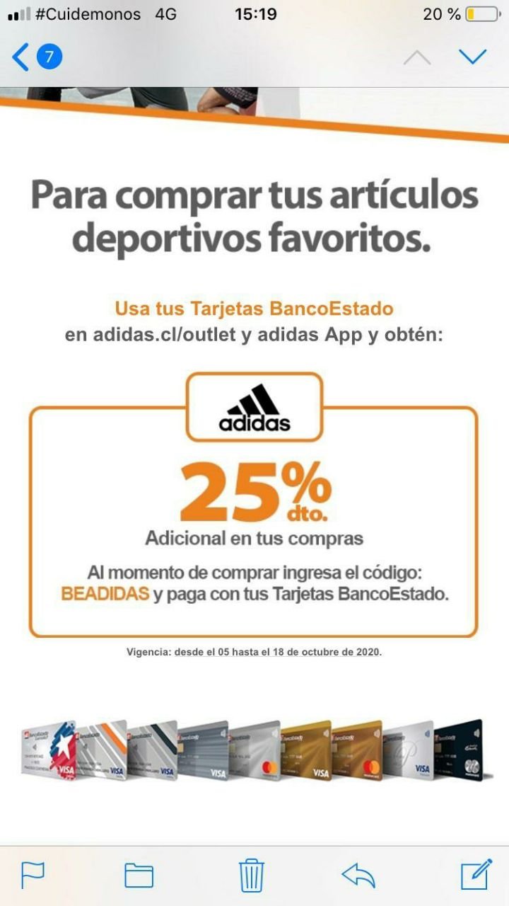 Descuentos Rata 🐭 on Twitter: "#CuponesRata Hay -25% en Adidas web (aplica sobre descuentos) con el cupón BEADIDAS hasta el 18 de octubre. ➡ https://t.co/IdLvvauDUv Lo dejamos guardado en sección cupones