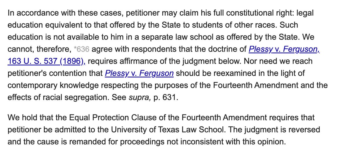 This was during the period of "separate but equal," before Brown v. Board. Private law schools could be segregated. And public law schools could be segregated but only if they provided an "equal" alternative. See, e.g., Sweatt v. Painter, 339 U.S. 629 (1950).