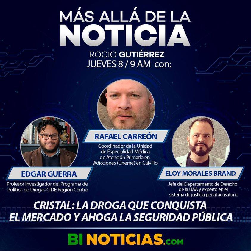 CIDE_LPP's tweet photo. #ProfesLPP I Mañana el Dr. Edgar Guerra, investigador en el Programa de Política de Drogas, participará en Más allá de la Noticia. ¡No te lo pierdas! https://t.co/Eq5yCrLrrz