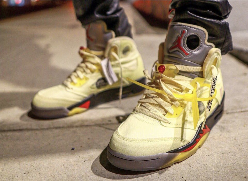 紫③ 【新品未使用】OFF-WHITE×NIKE AIR JORDAN5 \