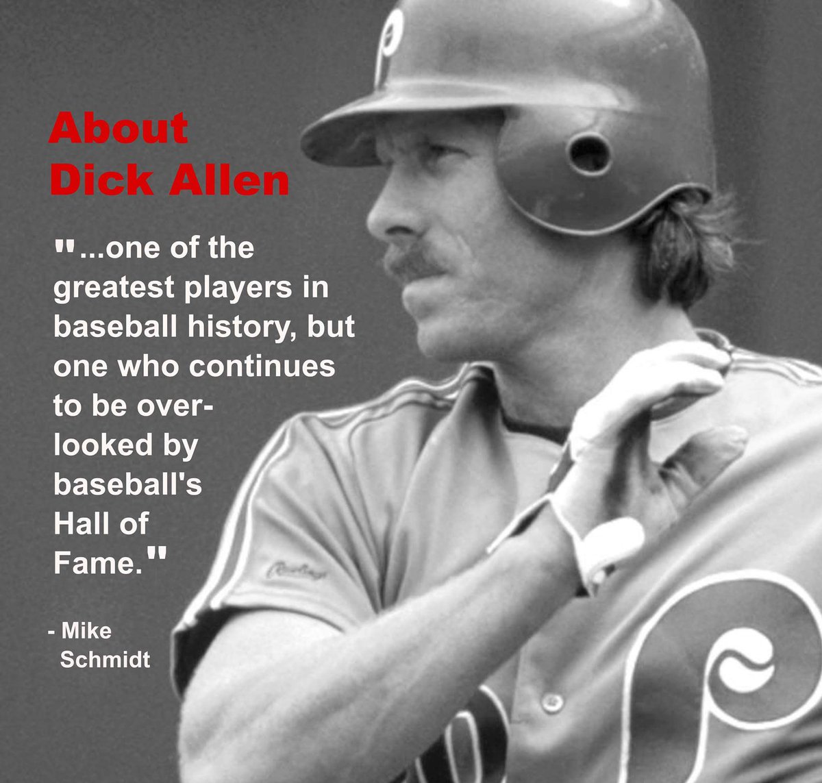 CarfagnoMark's tweet photo. Mike Schmidt calls  @DickAllen_15 
One of greatest players in Baseball History.  What R U waiting for @baseballhall Do the Right Thing.  
@drewdavis71 @JLGoldfinger @Shesta_HOF @TMead2002 @BoopStats @HoopsWeiss @PWSullivan @jasonwhitlock @DJFletchMD @WhiteSoxHistory @Phillies https://t.co/4Mixo1DrBS
