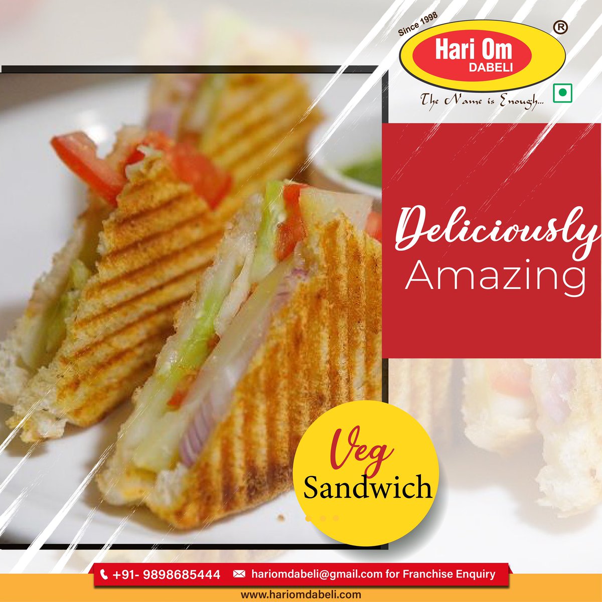 HARIOMDABELI's tweet photo. #VegGrillSandwich

#Dabeli #Vadapav #Sandwich #Pizza #GarlicBread #Burger #Puff #KuttchiBowlDabeli #Bhel #ColdCoffee #ColdCoco
And Many More..

#HariomDabeli #Frenchises
#Ahmedabad https://t.co/CILqSEsdGy