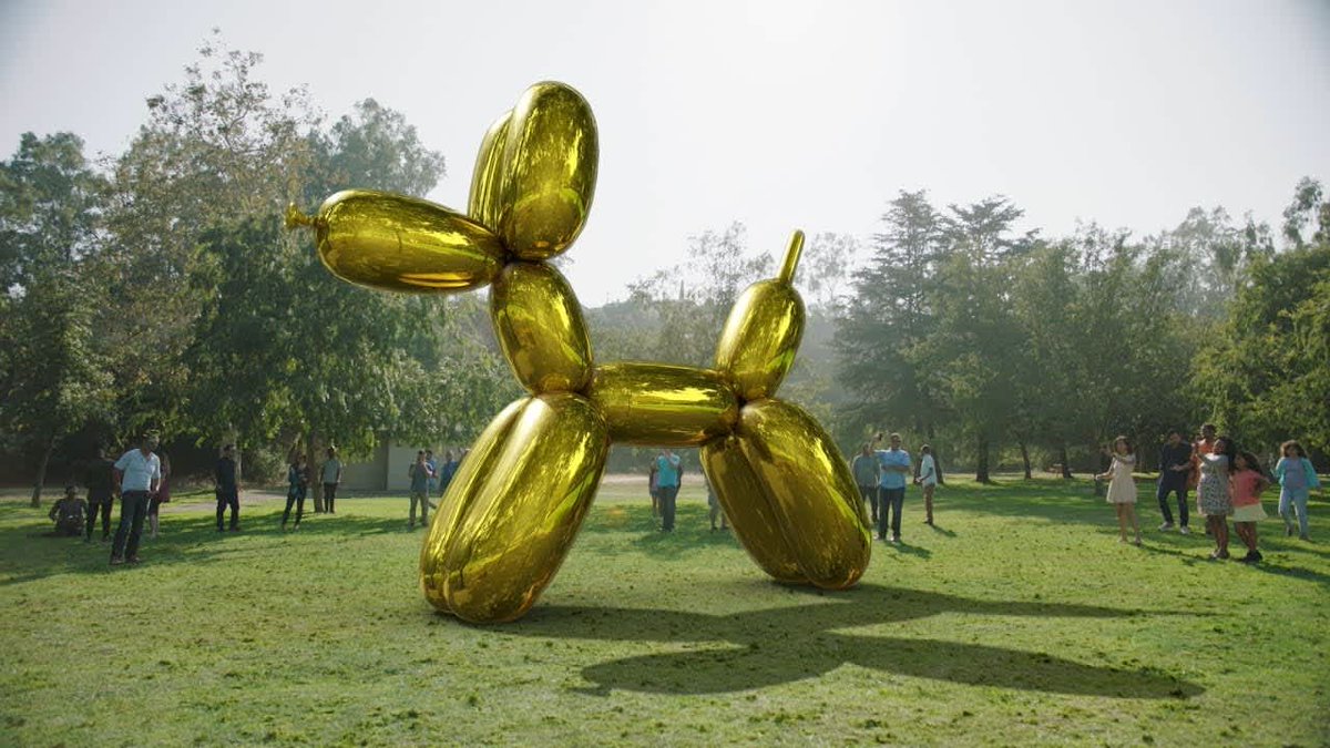 A lot of work by  @sven_eberwein reminds me of  @jeffkoons. Reference the alluring, blank-faced massive balloon dog below...Current bid for Pineapple Ponzi = 22  $MEME (about $7,000)Bidding will last 5 days + payment must be made in  $MEME. How high could bidding go?12/x