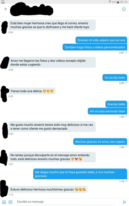 Gracias por la compra bebe, espero que vuelvas pronto. Acepto mercado pago y paypal. Rt mis amores❤❤👅👅😍