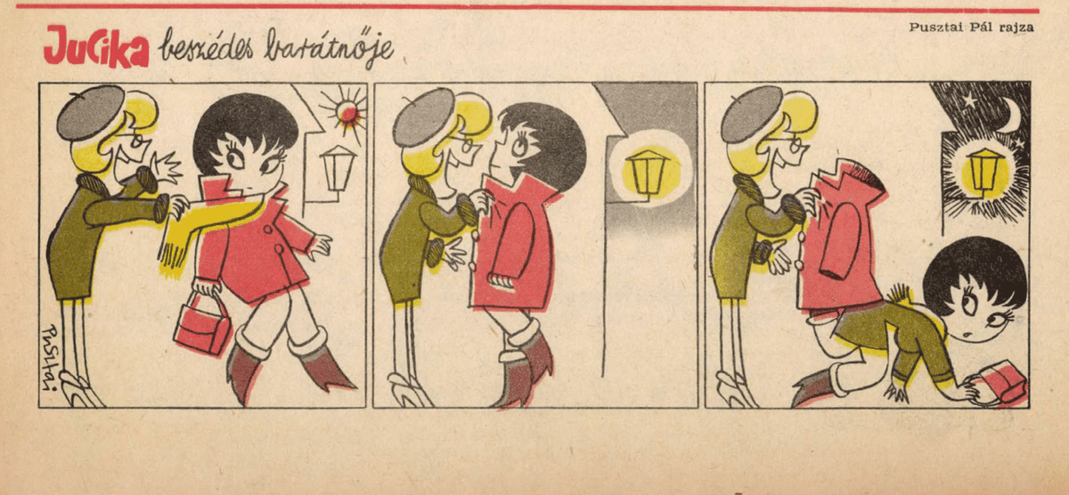 JucikaInOrder's tweet photo. 412. Jucika's Chatty Female Friend.
Published on Ludas Matyi on the week of November 29th-December 5th, 1965. (Dated Dec. 2nd)
#jucika #jucikainorder #jucikachronological
#LudasMatyi #November #November1965 #December #December1965 #Pusztai #PusztaiPál #PálPusztai https://t.co/LmNPQgkyOu