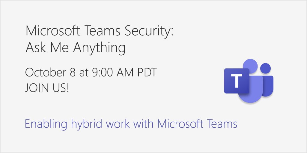 Stephen L Rose (he/him) (@stephenlrose) on Twitter photo Join us tomorrow at 9:00 AM PT and bring your #MicrosoftTeams and #MicrosoftEdge Security questions! Experts <a href="/appcompatguy/">Chris Jackson</a> and John Gruszczyk will join me LIVE on the show to answer your questions. Mark your calendars! #TeamsWebcast
aka.ms/teams-hybridwo… Join us tomorrow at 9:00 AM PT and bring your #MicrosoftTeams and #MicrosoftEdge Security questions! Experts <a href="/appcompatguy/">Chris Jackson</a> and John Gruszczyk will join me LIVE on the show to answer your questions. Mark your calendars! #TeamsWebcast
aka.ms/teams-hybridwo…