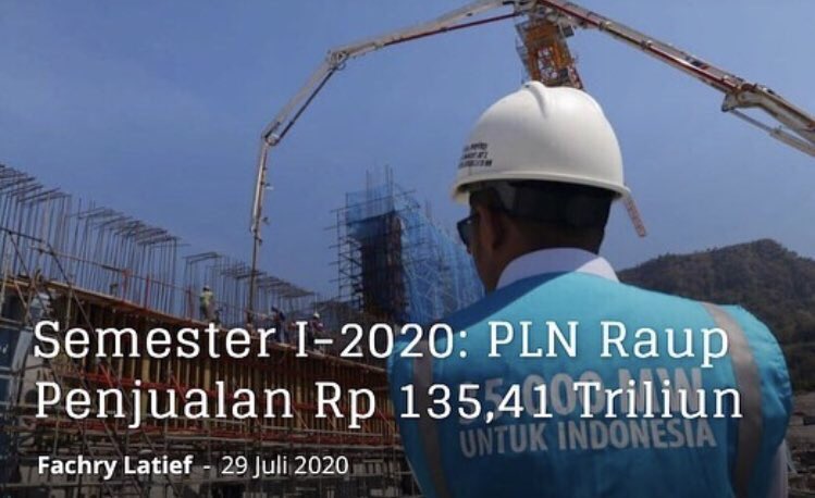fachry_migas's tweet photo. Semester I-2020: PLN Raup Penjualan Rp 135,41 Triliun

Jakarta, Petrominer – PT PLN (Persero) mencatat kenaikan penjualan listrik sebesar 0,95 persen pada Semester I-2020 dibandingkan periode yang sama setahun lalu. https://t.co/woQChc5Wf2 https://t.co/4FhkYZXq6c