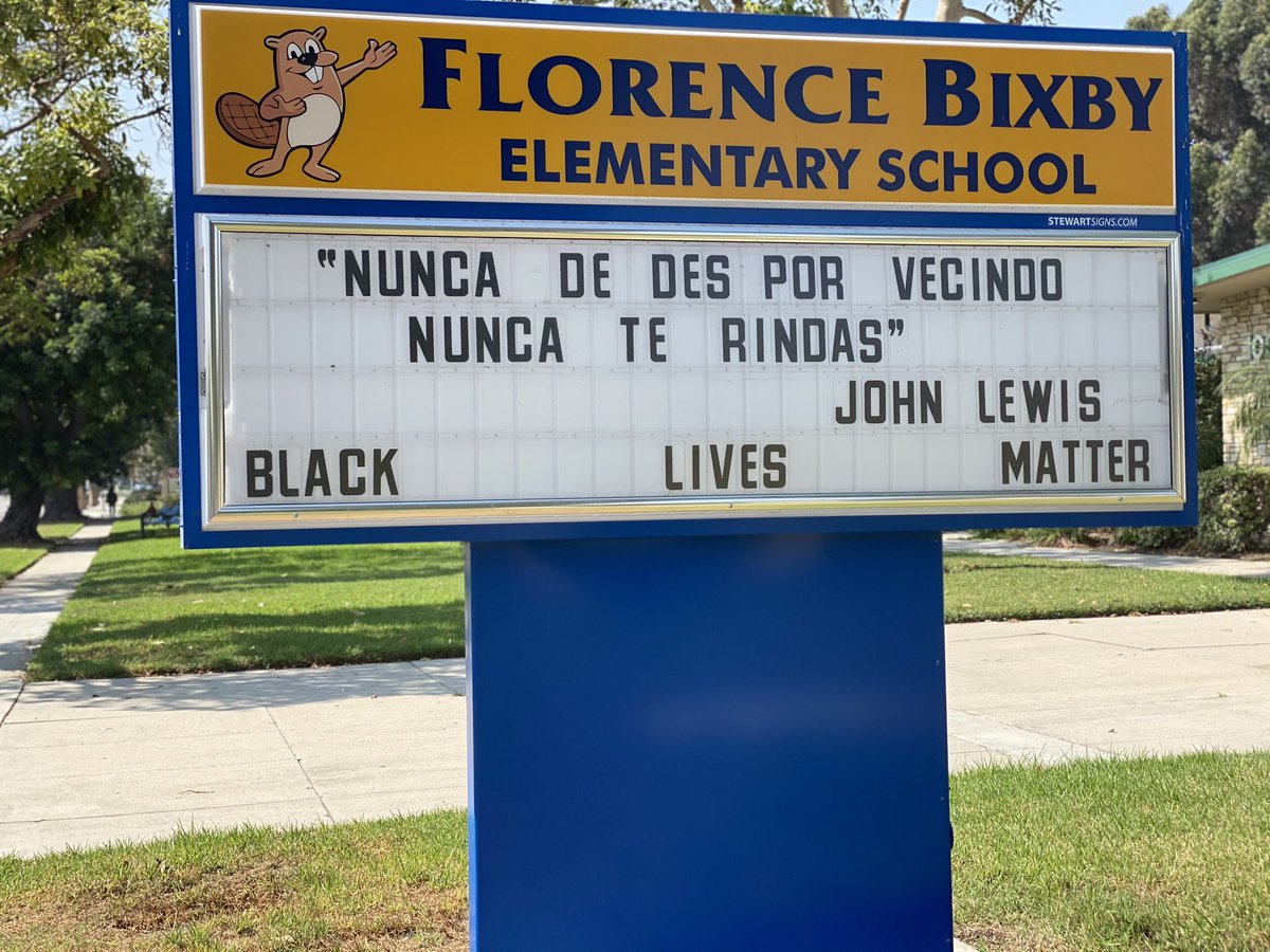As soon as as she saw the sign, my daughter said, “My proud Principal @samplatis1 believes that Black Lives Matters, too, Mommy!” 👏🏽❤️💪🏽#ProudtobeBixby