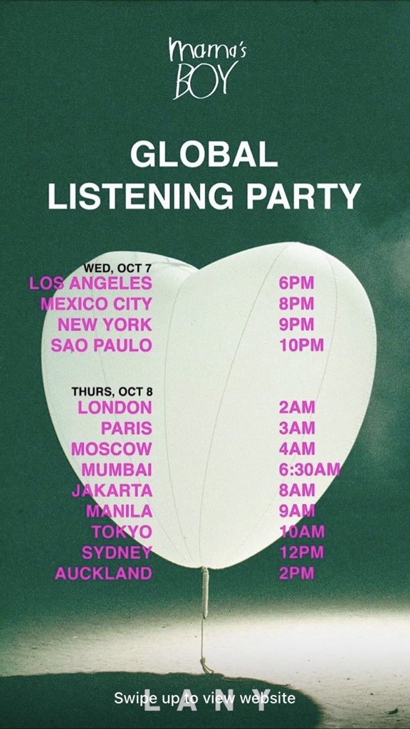 LanyMexico's tweet photo. #MAMASBOY  LISTENING PARTY TODAY AT 12PM (AEDT) SYDNEY TIME!!! ⚡️
listen with the boys here: https://t.co/It58FPOjA2
@thisisLANY https://t.co/rGcGsz2kH7