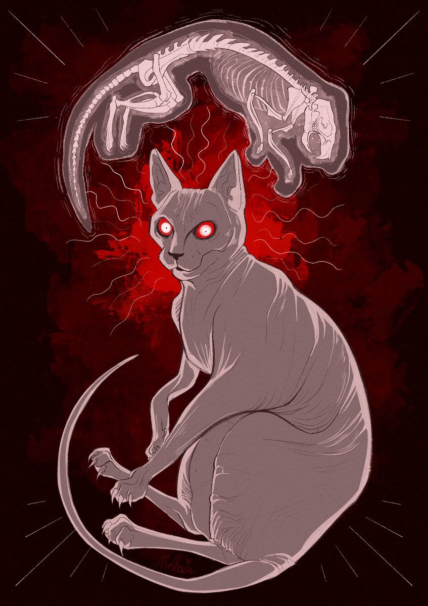 FL_swampwitch's tweet photo. Day 7 of #liktober is #grimreaper or Curse of the Haunted Bingus
#art #drawing #digital #digitalart #procreate #liktober2020 #characterdesign #cat #hairlesscat #rat #animalskeleton #animalskull #horror #horrorart #scary #scaryart #gothic #artist #artistsoninstagram #animation https://t.co/PYH8PAG8Xa