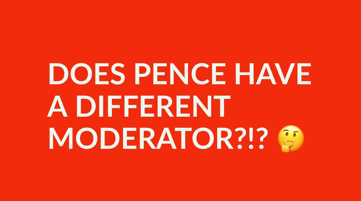 SocialJusticeXX's tweet photo. ?!?⁉️WHAT QUESTIONS IS PENCE ANSWERING?!?🤔😂 #VicePresidentialDebate2020 #KamalaHarris #DoesPence https://t.co/ZxKln0C7P0