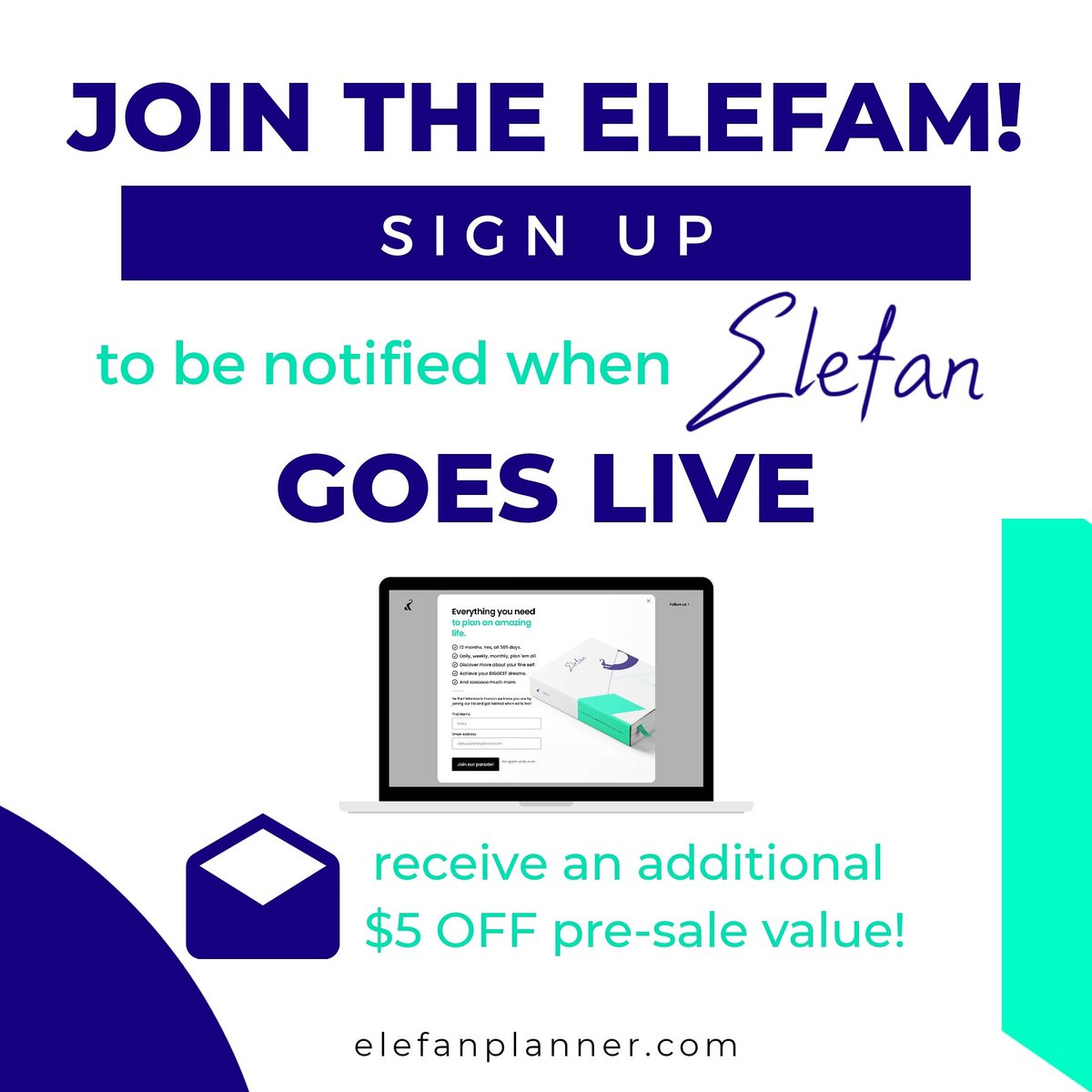 ElefanPlanner's tweet photo. When you sign up for our newsletter you will get an additional $5 OFF coupon code to use during our pre-sale (Oct 14 - Oct 31)
⠀
https://t.co/5SXbTLJNyV 

#newsletter #signup #newplanner #plannerbabe #plannercommunity #plannerpeace https://t.co/vf5PxZmZeG