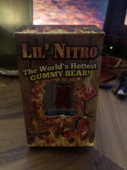 1 pic. So yeah, I bought a $10 gummi bear. 9 million scoville. RIP. https://t.co/c1nUEF9hNS