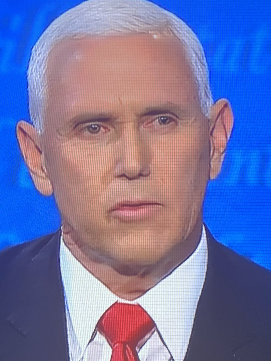 What is happening to Mike Pence's eyes? Are they always like this? [red rings, swollen, bloodshot, etc.]
