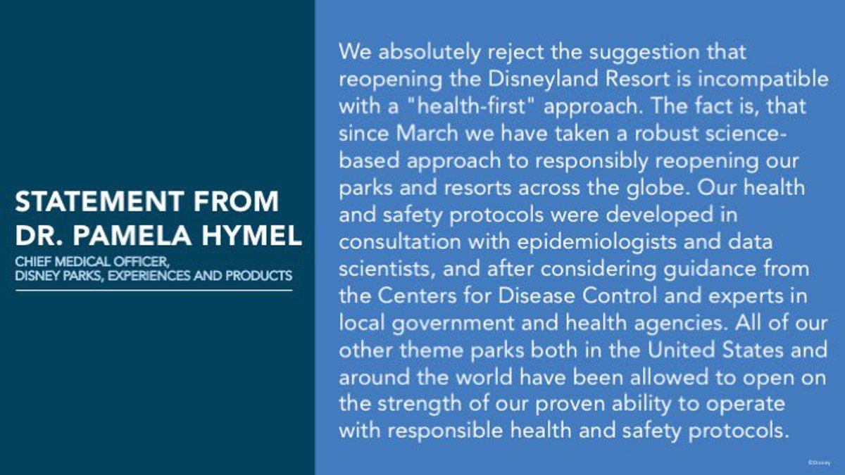 BREAKING: Disney’s Chief Medical Officer Fires Back at California Government in Official Statement Just Released

wdwnt.news/20201008006