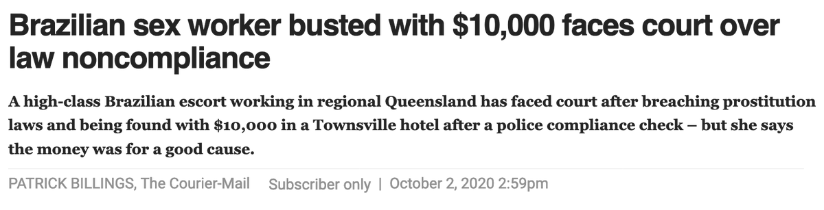scarletalliance's tweet photo. UNACCEPTABLE, @QldPolice. Aggressive and targeted policing of sex workers in Queensland is enabled by archaic laws that target migrant sex workers. Entrapment, seizure of sex workers' hard-earned income, and charging bond for DOING A JOB. @DecrimQLD @respectqld https://t.co/Ot9jyQnocP