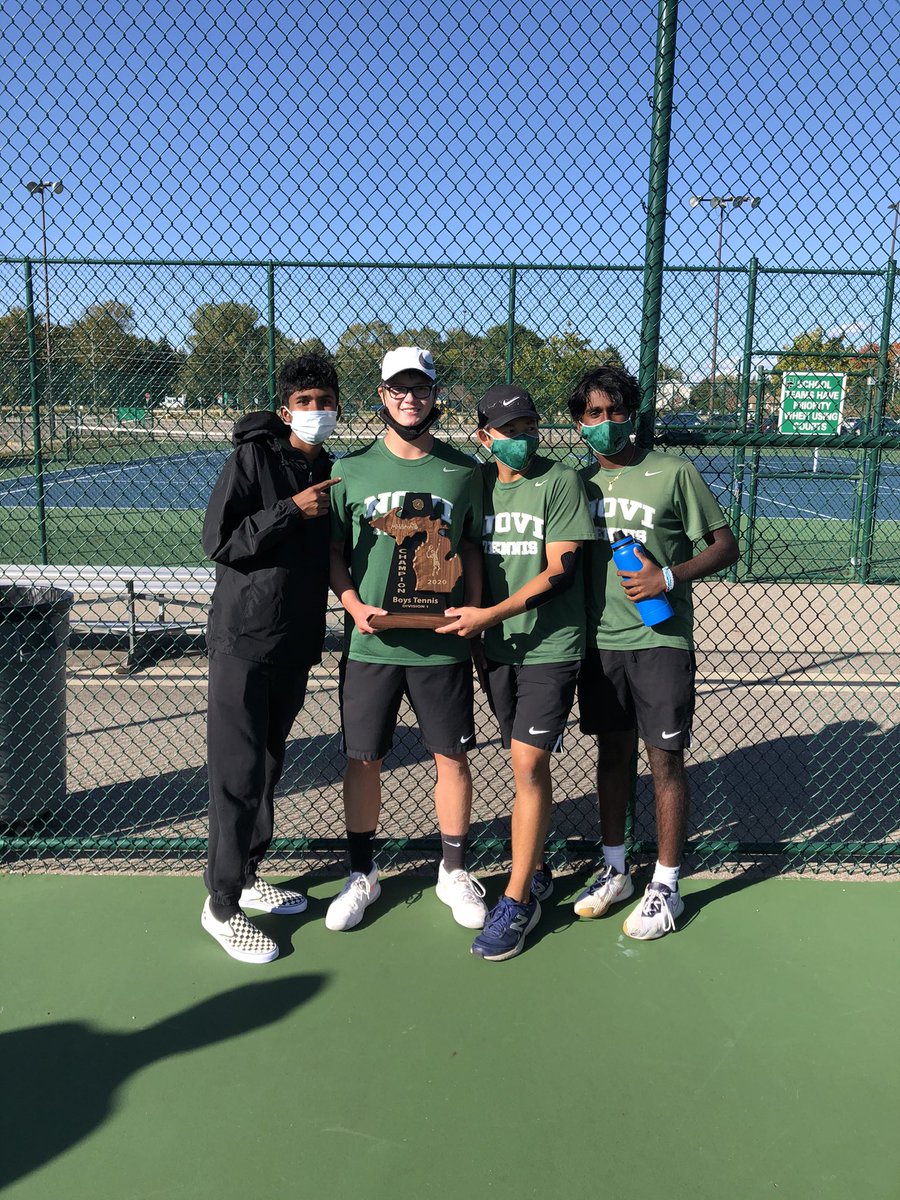 NoviMTennis's tweet photo. Huge win for the boys today!! Next up: States📈📈📈 @BgordonBrian https://t.co/hHZYpbmK04