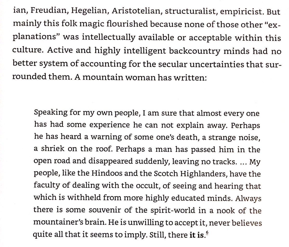 Scots-Irish woman in Appalachia describes her people’s interest in superstition. Reminds me of one of Pechorin’s thoughts in “Hero of Our Time” - Lermontov must have remembered part of his Scottish heritage.