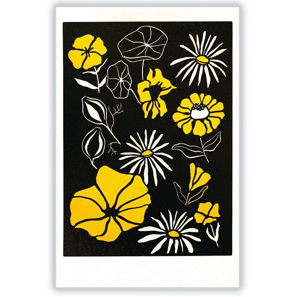 printclubroc's tweet photo. Moon Rabbit Press-Rochester
"My latest print, Garden Study, has been added to my online shop! I’ve spent a lot of time gardening this summer & wanted to put some of my favorites into a print. I couldn’t resist heading back to yellow and black- one of my favorite color combos! https://t.co/52nSiMbk0B