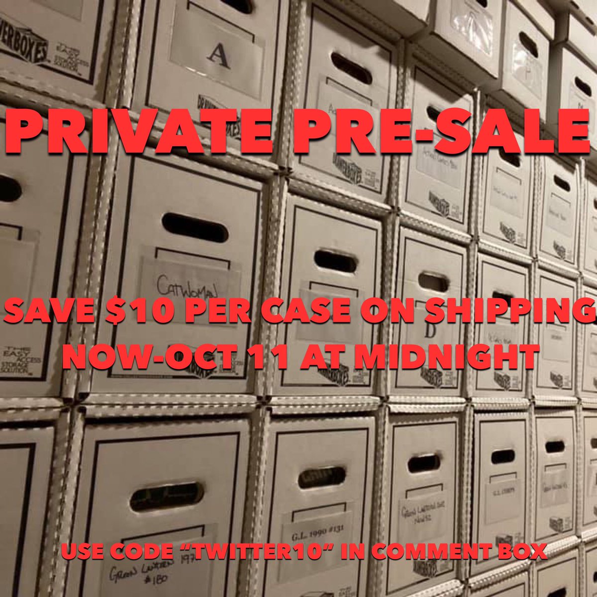 DrawerBoxes_'s tweet image. PRIVATE PRE-SALE celebrating our 15th Anniversary making #DrawerBoxes! Order right now and type “Instagram10” in the comment box and save $10 PER CASE on shipping now-midnight, Sunday, Oct 11th. Note: Discount applied when charge is processed. It will not appear when you order.