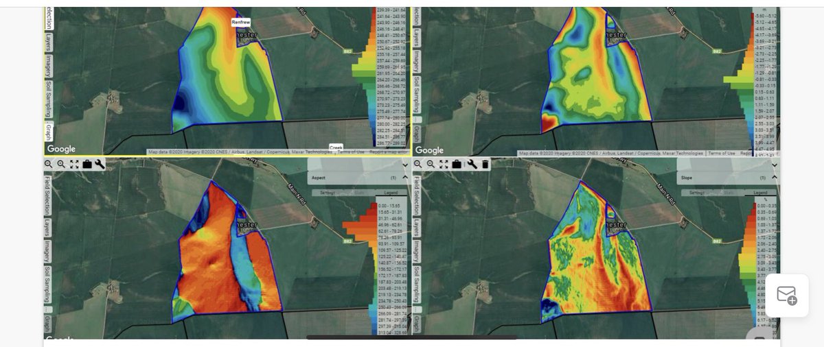 Following frost? ❄️ 
These layers might be helpful and save time while assessing...
📍Landscape Change
📍Aspect
📍Elevation Data
📍Slope
📍NDVI change detection
We create KMZ’s for Google Earth to scout on your iPad. If you capture any data using RTK GPS we can make these layers