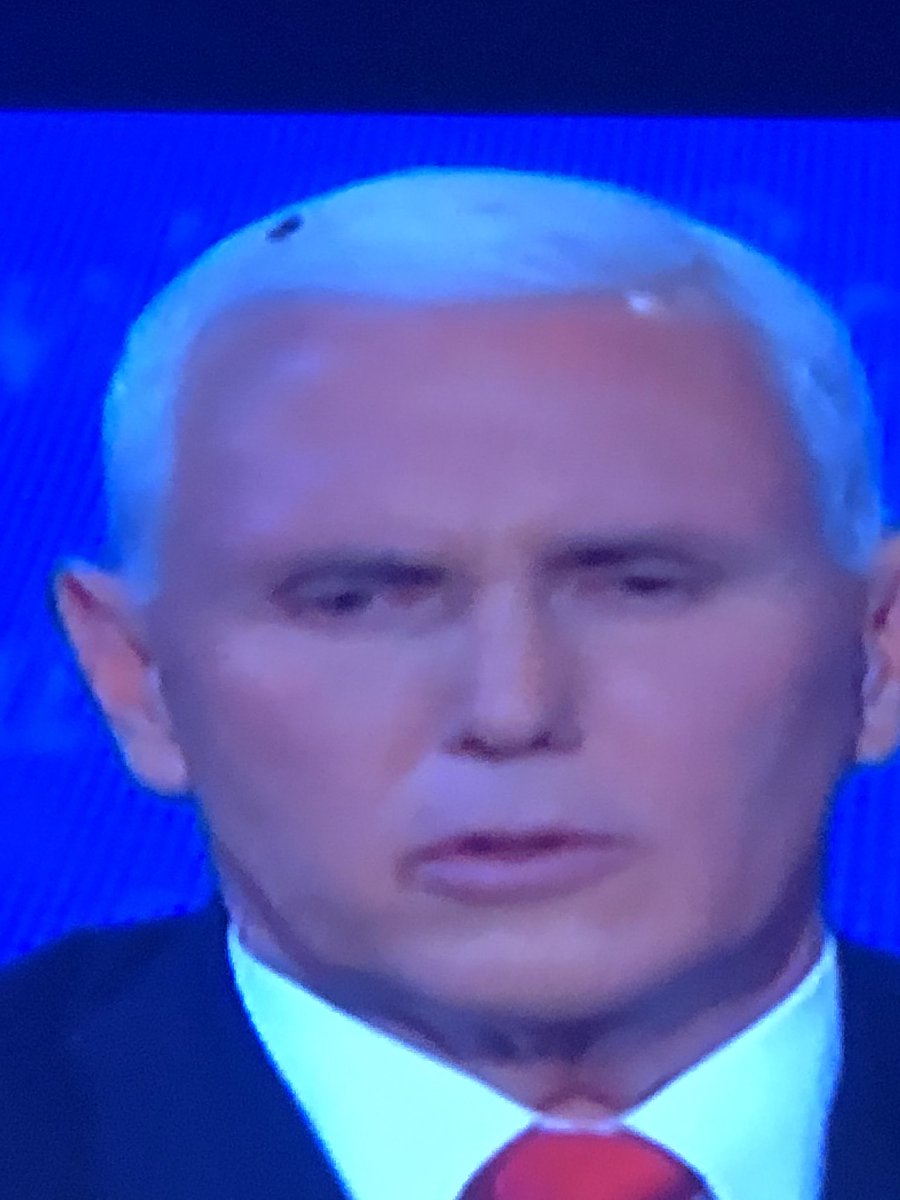 Biden mightve had a wire but Pence has a fly directly feeding lines into his brain