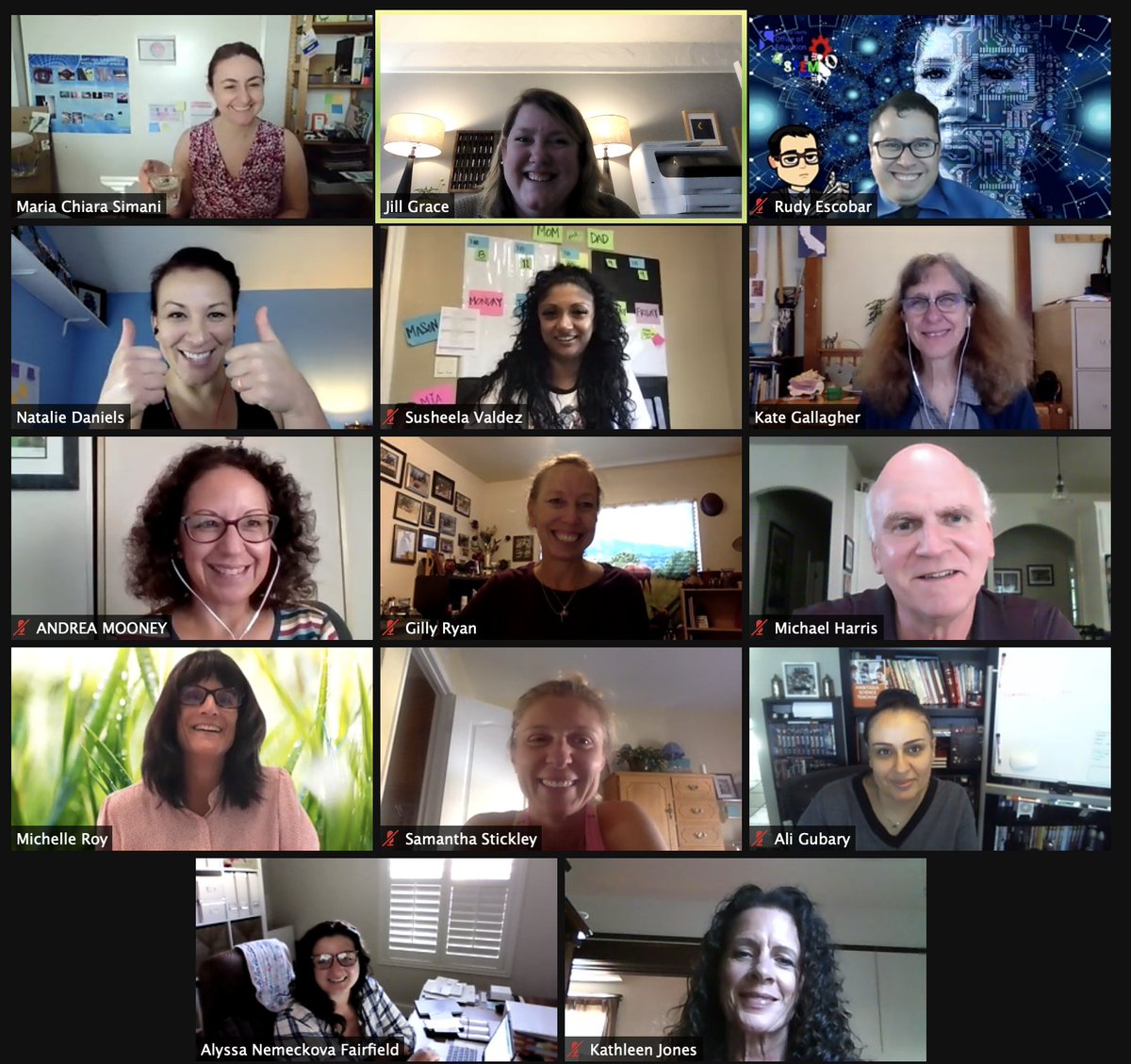 DREAM TEAM of writers and vetters tonight testing out our last segment of an upcoming training piece on Discourse in the #NGSS virtual classroom by the #CANGSS Collaborative - coming Spring 2021!