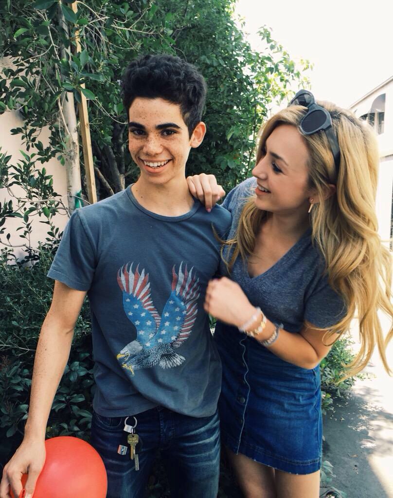 next is peyton list. peyton and cameron starred as emma and luke respectively in the disney channel show jessie. after cameron's passing, peyton paid tribute to him, referring to him as her brother. peyton plays peggy in hubie halloween