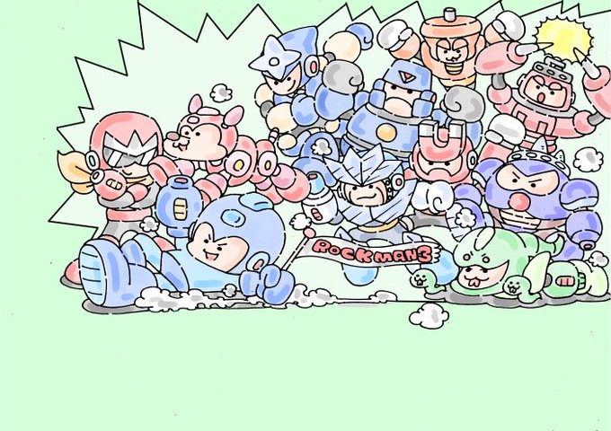ロックマン3 スライディングやラッシュが登場しました いぬころすけのイラスト
