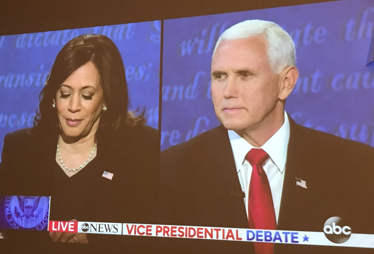 Le débat de ce soir entre Kamala Harris et Mike Pence était l’inverse du clash Trump/Biden: respectueux, du fond, pas d’insulte, un rythme lent. Cette fois, les Américains ont pu entendre les positions des deux camps. Rafraîchissant 1/