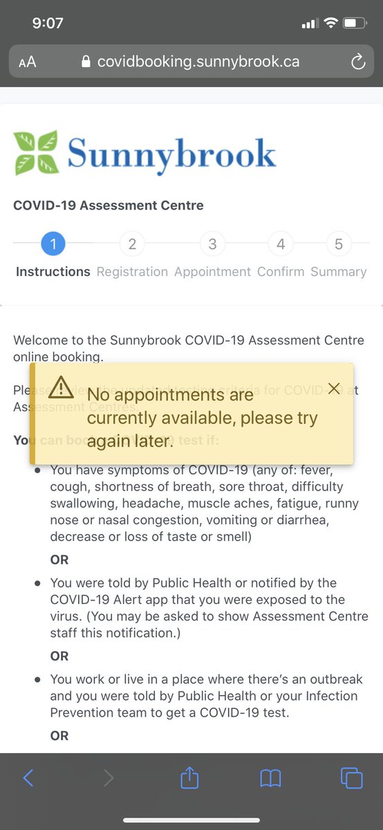 Sunnybrook. The yellow pop up is a nice and clear touch. Wait, what does "later" mean?!