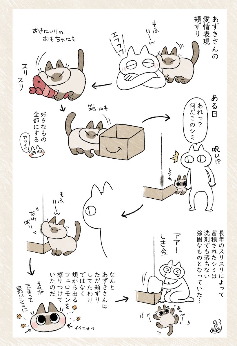 もふジミ(再)ちなみにクレンジングオイルで落とせるよ
 #シャム猫あずきさんは世界の中心 