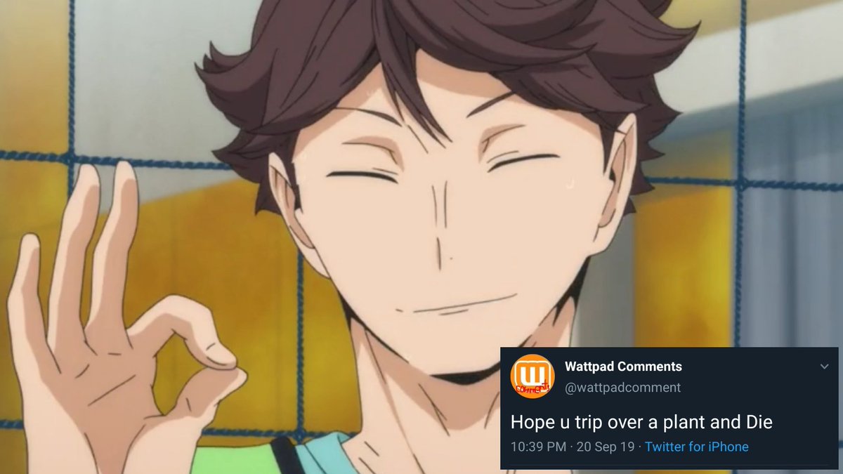 haikyuu as wattpad comments, a thread